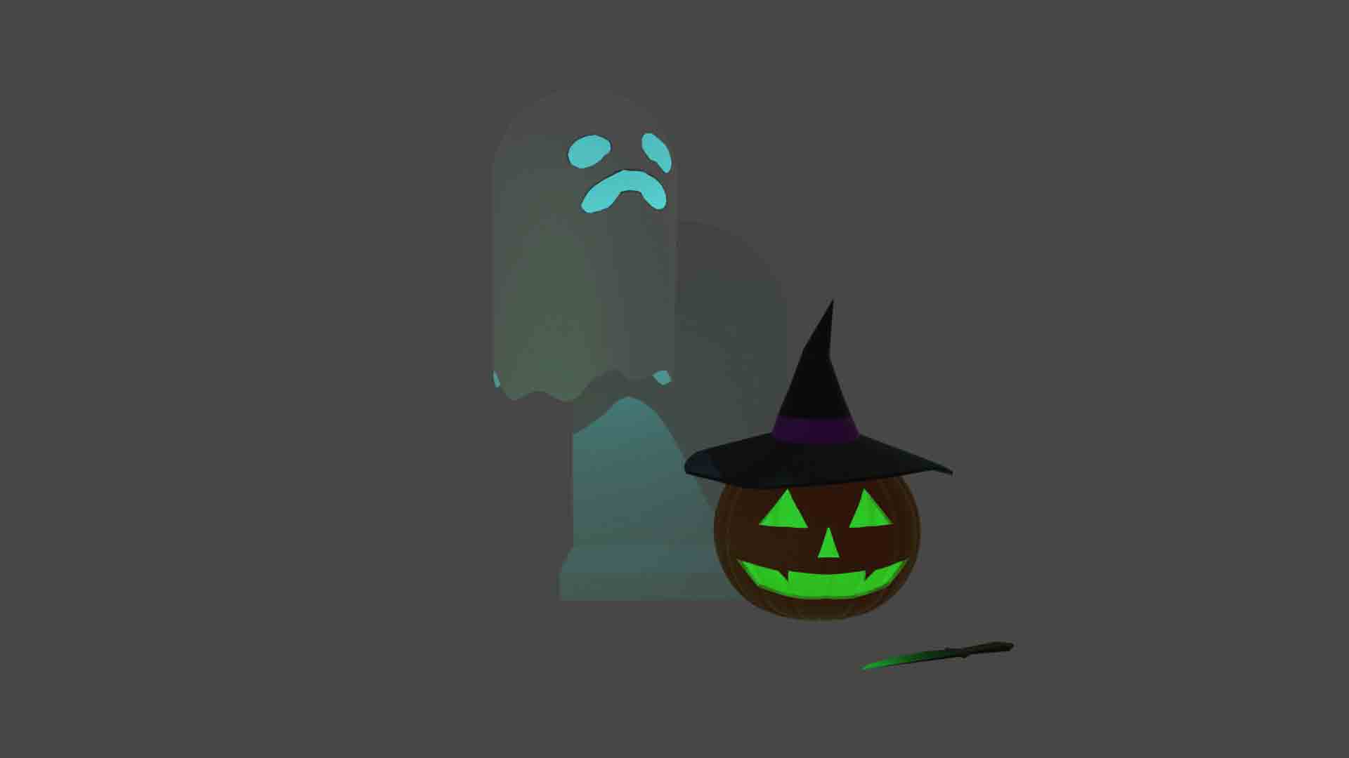A Halloween Scene made with Blender