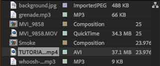 After Effects File Menu